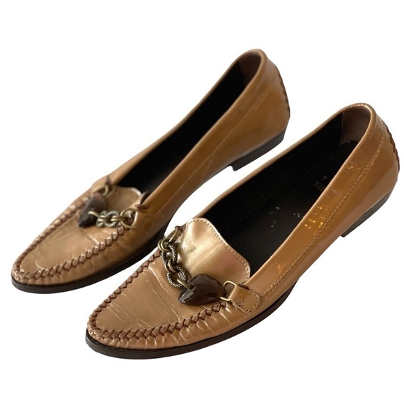 Stuart Weitzman Women's Nude Beige Loafer Flats Slip On Comfort Shoes Jewel, 6 - Picture 2 of 10